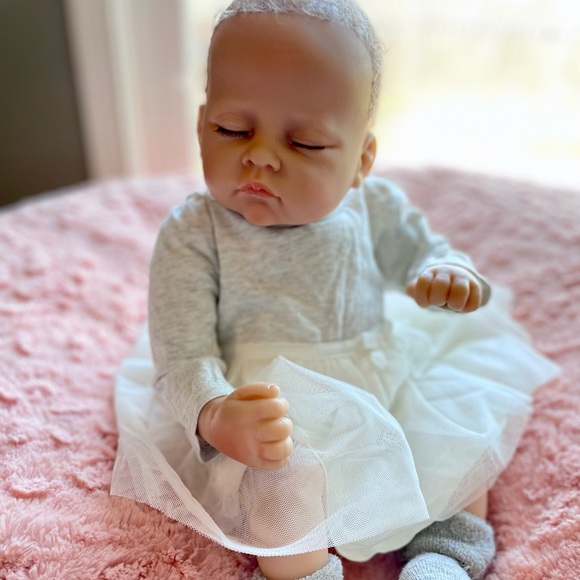 This is Katie! she breaths, coos, and has a heartbeat! she is a reborn baby doll - Picture 2 of 9
